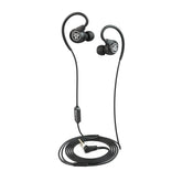 Fit Sport 3 Wired Fitness Earbuds Black