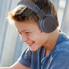 JBuddies Studio On-Ear Kids Wired Type-C Headphones Blue/Gray