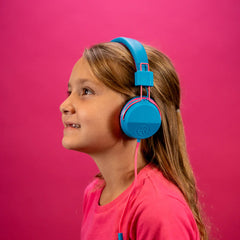 JBuddies Studio On-Ear Kids Wired Headphones Blue/Pink